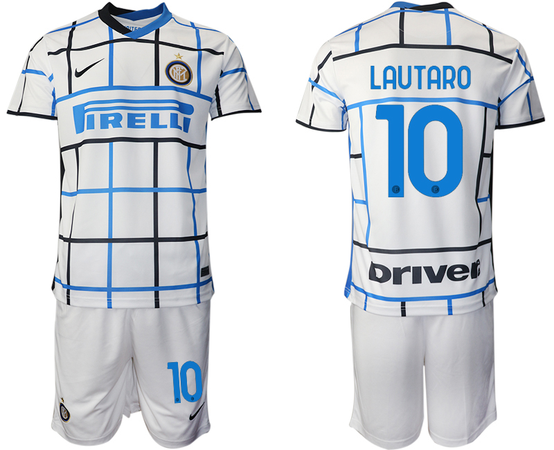 Men 2020-2021 club Inter milan away #10 white Soccer Jerseys->inter milan jersey->Soccer Club Jersey